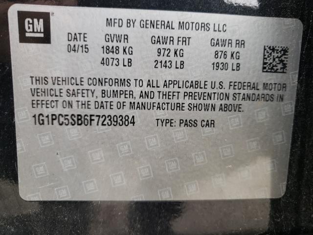 Photo 9 VIN: 1G1PC5SB6F7239384 - CHEVROLET CRUZE LT 