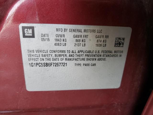 Photo 11 VIN: 1G1PC5SB6F7267721 - CHEVROLET CRUZE 