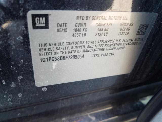 Photo 9 VIN: 1G1PC5SB6F7285054 - CHEVROLET CRUZE LT 