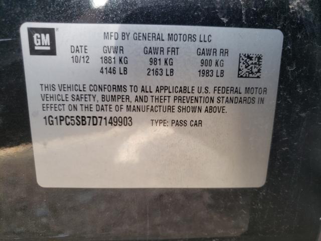 Photo 9 VIN: 1G1PC5SB7D7149903 - CHEVROLET CRUZE LT 