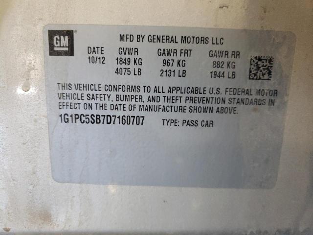 Photo 11 VIN: 1G1PC5SB7D7160707 - CHEVROLET CRUZE 