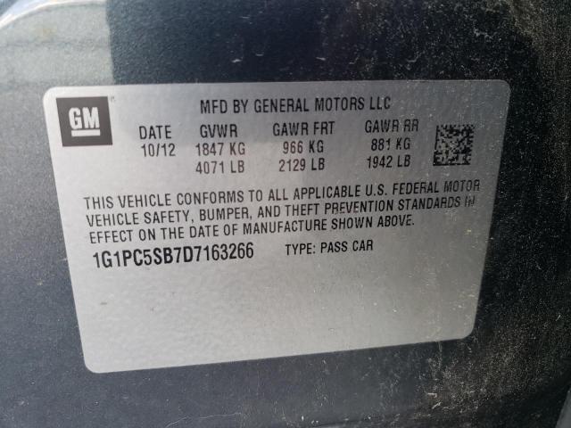 Photo 11 VIN: 1G1PC5SB7D7163266 - CHEVROLET CRUZE LT 