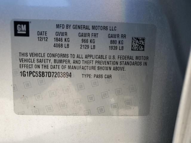 Photo 12 VIN: 1G1PC5SB7D7203894 - CHEVROLET CRUZE 