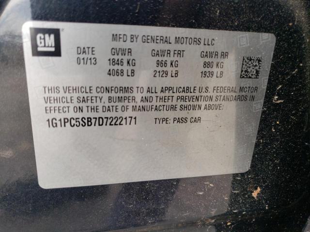 Photo 11 VIN: 1G1PC5SB7D7222171 - CHEVROLET CRUZE 