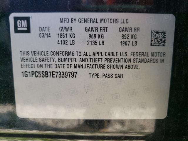 Photo 9 VIN: 1G1PC5SB7E7339797 - CHEVROLET CRUZE LT 