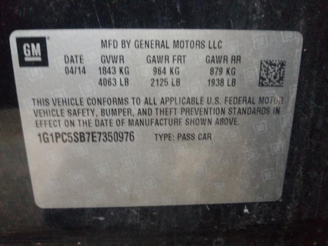 Photo 9 VIN: 1G1PC5SB7E7350976 - CHEVROLET CRUZE LT 