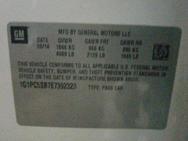 Photo 9 VIN: 1G1PC5SB7E7392323 - CHEVROLET CRUZE LT 