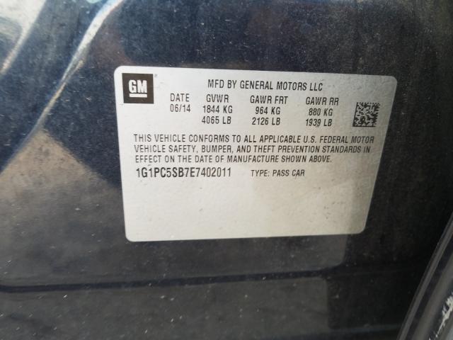 Photo 9 VIN: 1G1PC5SB7E7402011 - CHEVROLET CRUZE LT 