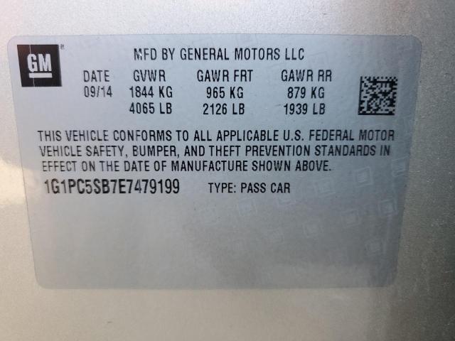 Photo 9 VIN: 1G1PC5SB7E7479199 - CHEVROLET CRUZE LT 