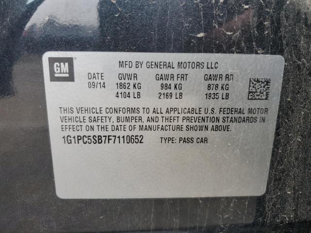 Photo 12 VIN: 1G1PC5SB7F7110652 - CHEVROLET CRUZE LT 