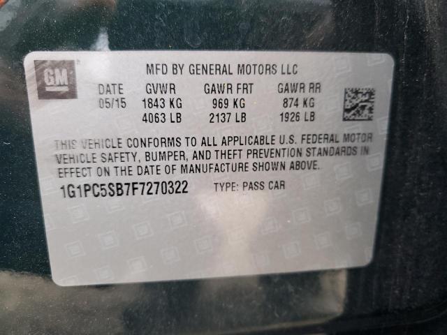 Photo 11 VIN: 1G1PC5SB7F7270322 - CHEVROLET CRUZE 