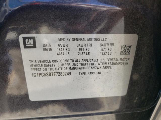 Photo 9 VIN: 1G1PC5SB7F7280249 - CHEVROLET CRUZE LT 