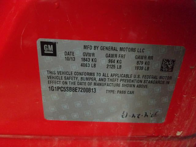 Photo 9 VIN: 1G1PC5SB8E7200813 - CHEVROLET CRUZE LT 