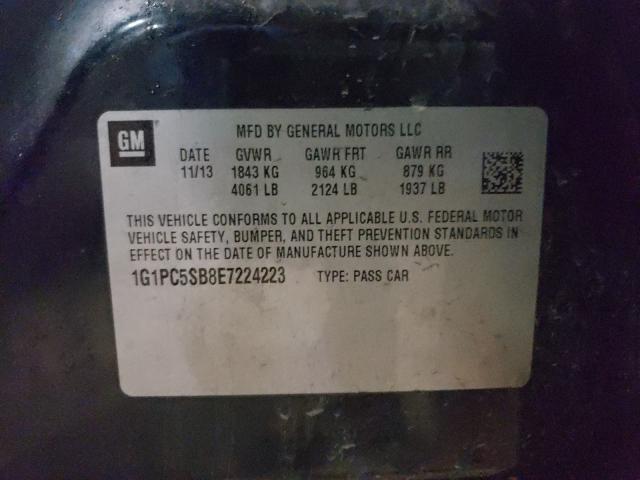 Photo 9 VIN: 1G1PC5SB8E7224223 - CHEVROLET CRUZE LT 