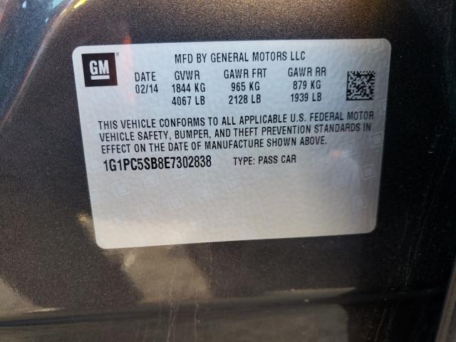 Photo 9 VIN: 1G1PC5SB8E7302838 - CHEVROLET CRUZE LT 