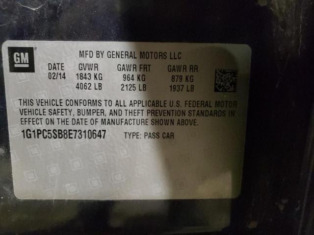 Photo 11 VIN: 1G1PC5SB8E7310647 - CHEVROLET CRUZE 