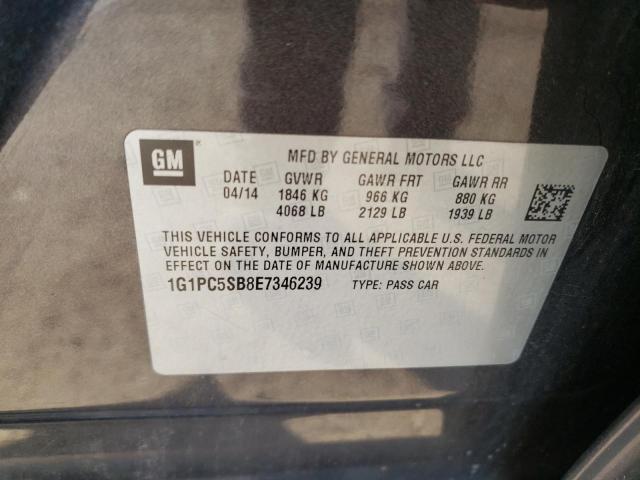 Photo 12 VIN: 1G1PC5SB8E7346239 - CHEVROLET CRUZE 