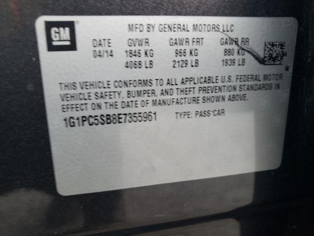 Photo 11 VIN: 1G1PC5SB8E7355961 - CHEVROLET CRUZE 