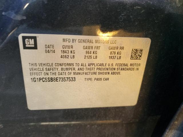 Photo 11 VIN: 1G1PC5SB8E7357533 - CHEVROLET CRUZE 