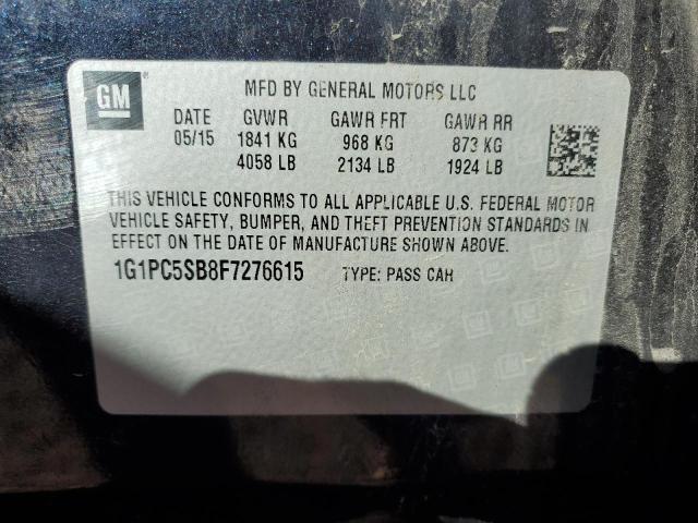 Photo 11 VIN: 1G1PC5SB8F7276615 - CHEVROLET CRUZE 