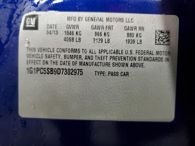 Photo 12 VIN: 1G1PC5SB9D7302975 - CHEVROLET CRUZE 