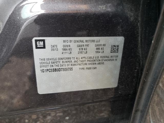 Photo 9 VIN: 1G1PC5SB9D7309795 - CHEVROLET CRUZE LT 