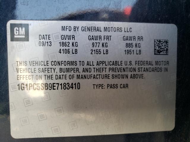 Photo 9 VIN: 1G1PC5SB9E7183410 - CHEVROLET CRUZE LT 