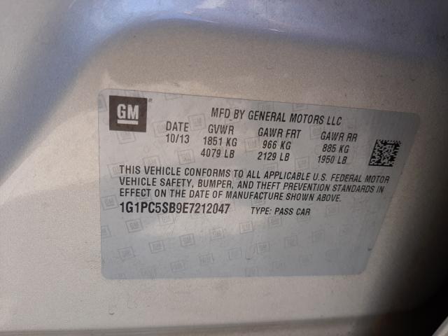 Photo 9 VIN: 1G1PC5SB9E7212047 - CHEVROLET CRUZE 