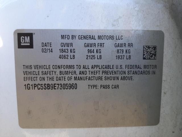 Photo 9 VIN: 1G1PC5SB9E7305960 - CHEVROLET CRUZE LT 