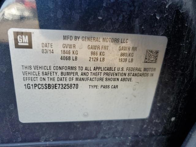 Photo 9 VIN: 1G1PC5SB9E7325870 - CHEVROLET CRUZE LT 