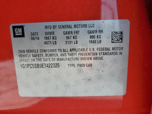 Photo 12 VIN: 1G1PC5SB9E7422325 - CHEVROLET CRUZE 