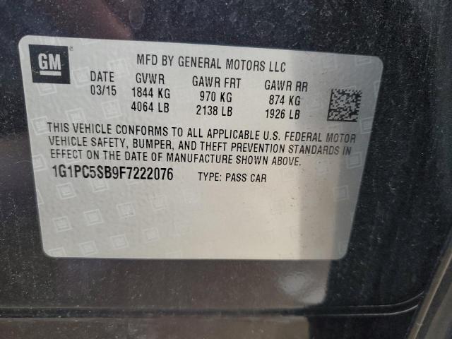 Photo 11 VIN: 1G1PC5SB9F7222076 - CHEVROLET CRUZE 