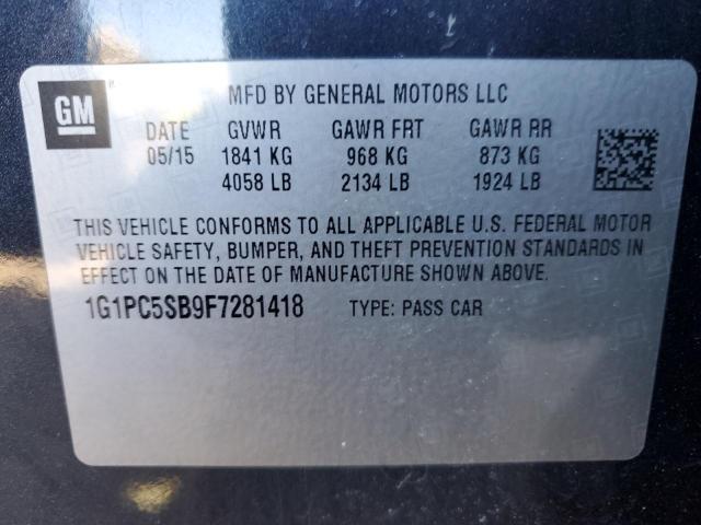 Photo 11 VIN: 1G1PC5SB9F7281418 - CHEVROLET CRUZE LT 