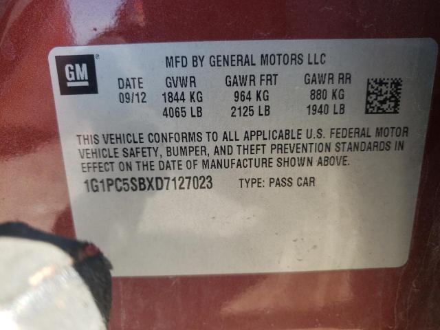 Photo 11 VIN: 1G1PC5SBXD7127023 - CHEVROLET CRUZE LT 