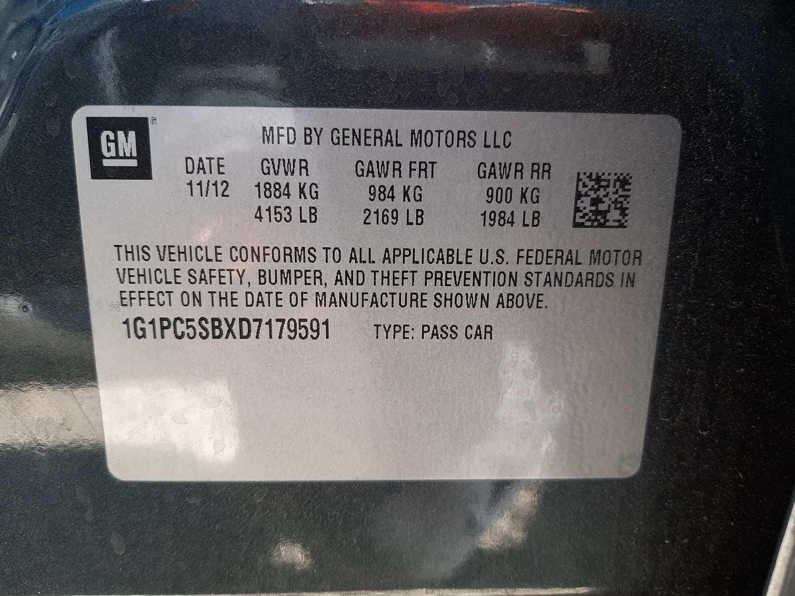 Photo 9 VIN: 1G1PC5SBXD7179591 - CHEVROLET CRUZE LT 