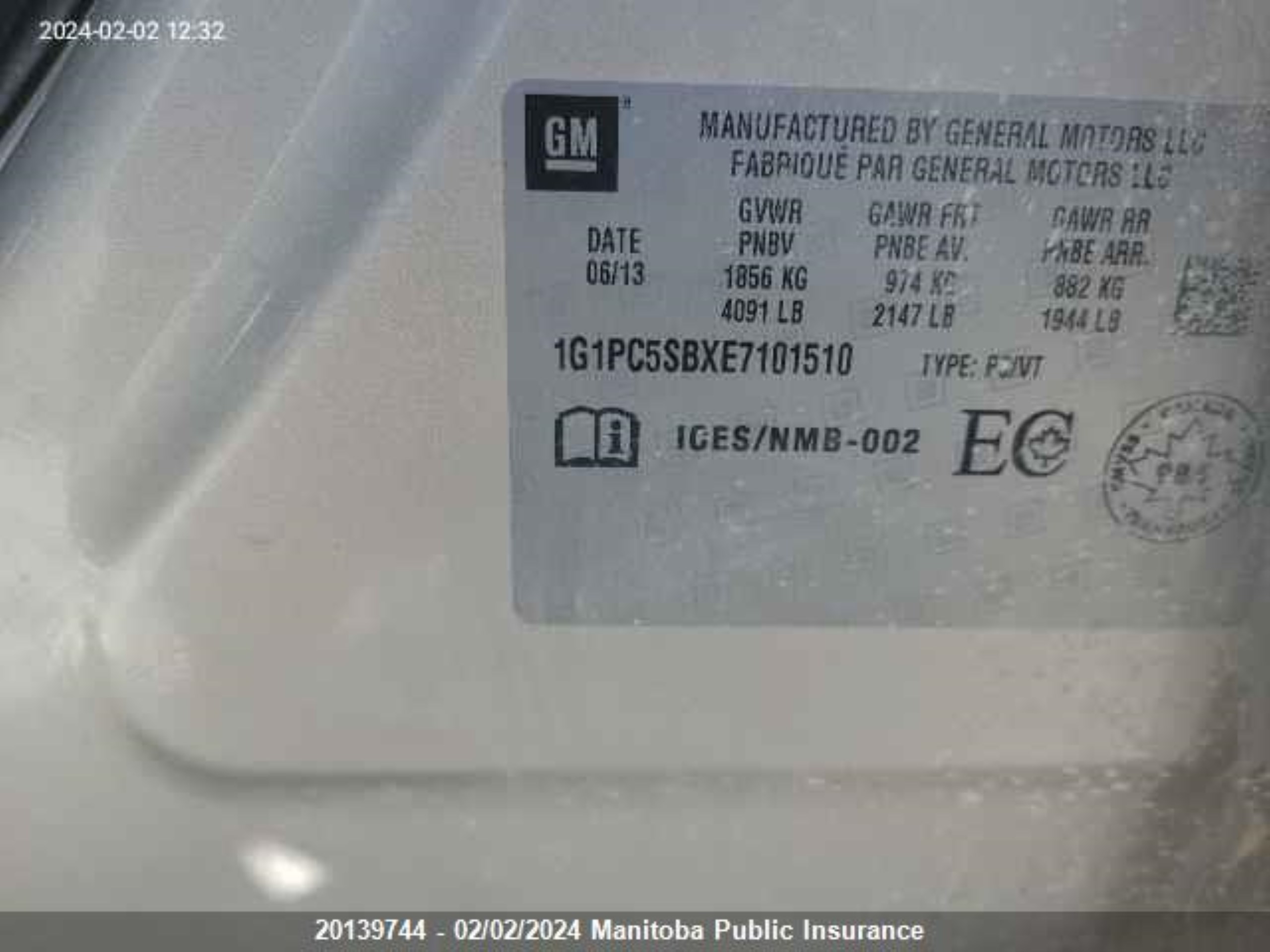 Photo 8 VIN: 1G1PC5SBXE7101510 - CHEVROLET NULL 