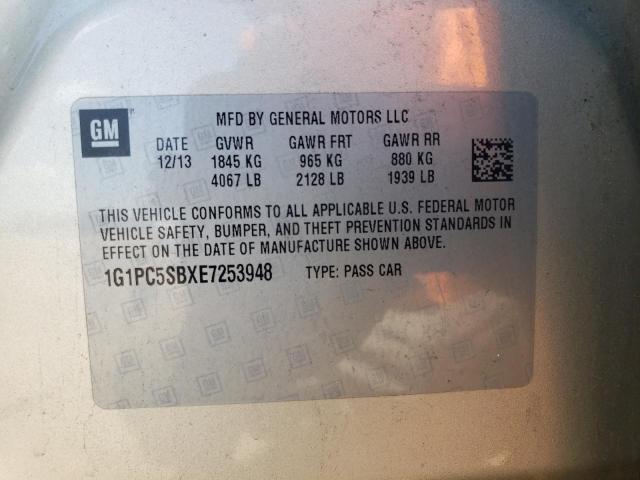 Photo 12 VIN: 1G1PC5SBXE7253948 - CHEVROLET CRUZE 