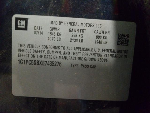 Photo 9 VIN: 1G1PC5SBXE7435276 - CHEVROLET CRUZE LT 