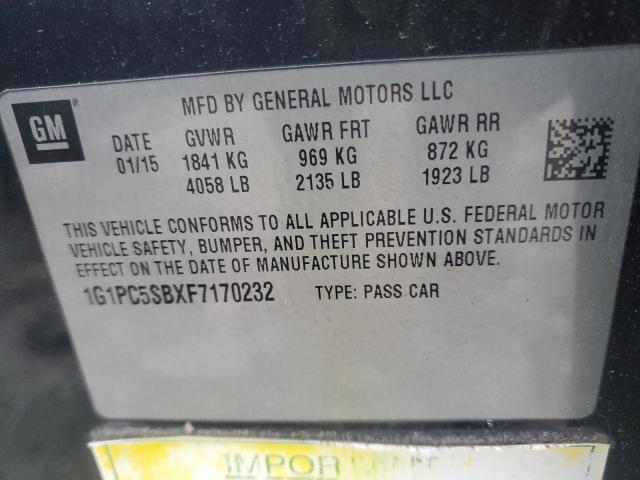 Photo 11 VIN: 1G1PC5SBXF7170232 - CHEVROLET CRUZE LT 