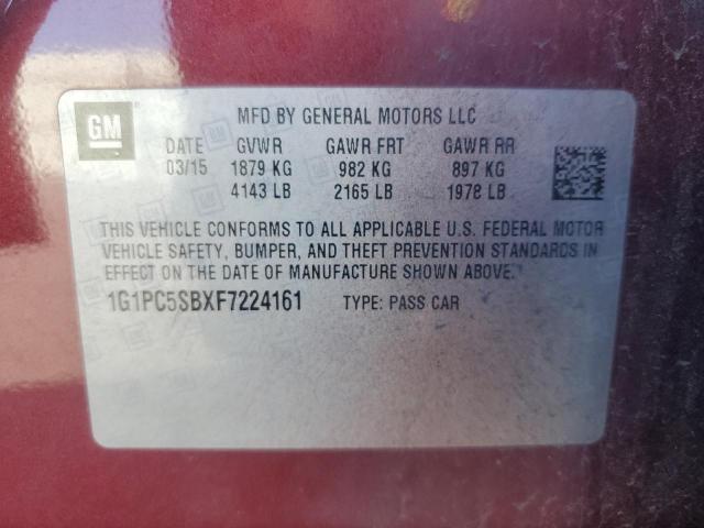 Photo 11 VIN: 1G1PC5SBXF7224161 - CHEVROLET CRUZE LT 