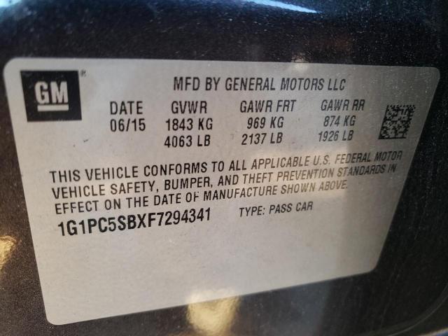 Photo 9 VIN: 1G1PC5SBXF7294341 - CHEVROLET CRUZE LT 