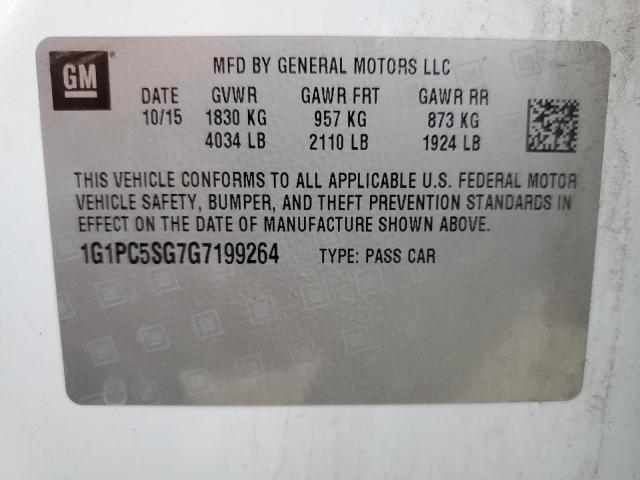 Photo 12 VIN: 1G1PC5SG7G7199264 - CHEVROLET CRUZE LIMI 