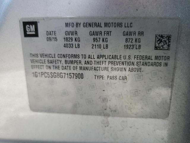 Photo 11 VIN: 1G1PC5SG8G7157900 - CHEVROLET CRUZE 