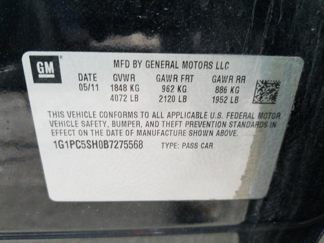 Photo 9 VIN: 1G1PC5SH0B7275568 - CHEVROLET CRUZE LS 