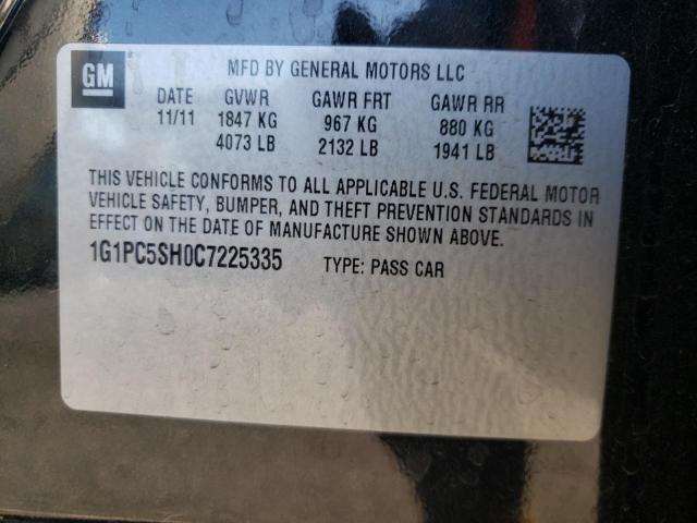 Photo 9 VIN: 1G1PC5SH0C7225335 - CHEVROLET CRUZE LS 