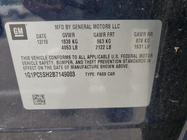 Photo 9 VIN: 1G1PC5SH2B7149003 - CHEVROLET CRUZE LS 