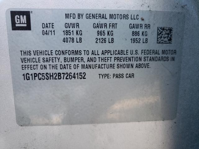 Photo 9 VIN: 1G1PC5SH2B7264152 - CHEVROLET CRUZE LS 