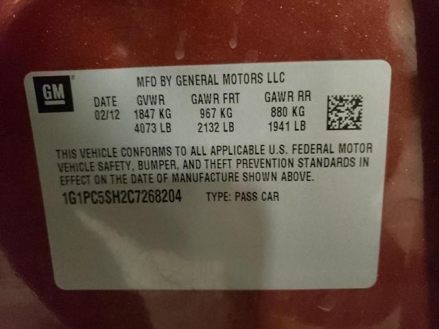 Photo 11 VIN: 1G1PC5SH2C7268204 - CHEVROLET CRUZE LS 