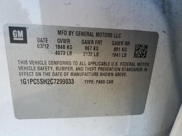 Photo 11 VIN: 1G1PC5SH2C7299033 - CHEVROLET CRUZE LS 