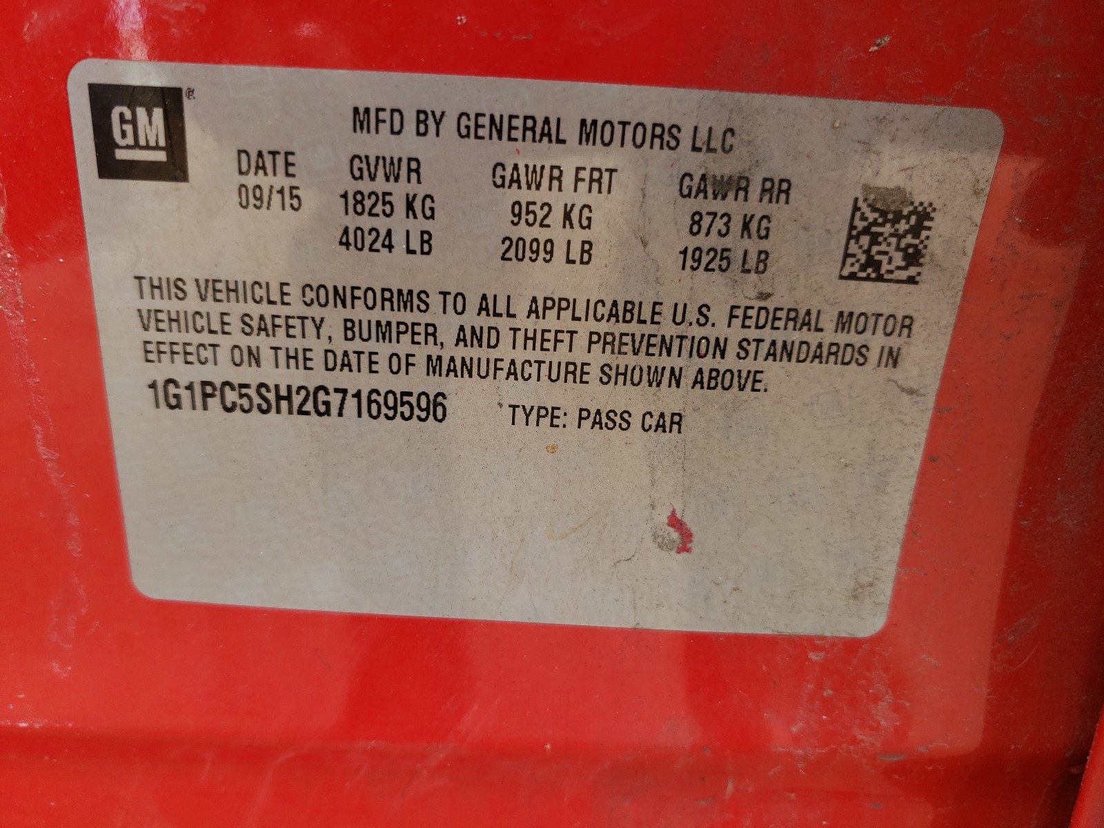 Photo 9 VIN: 1G1PC5SH2G7169596 - CHEVROLET CRUZE LIMI 